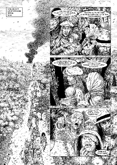The Legend of Luther Arkwright page 128 inked.