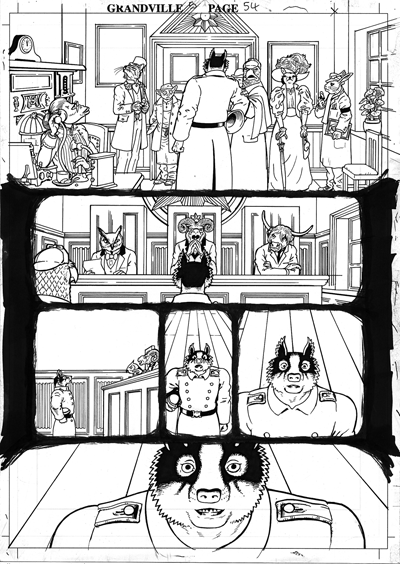 Grandville Force Majeure page 54 by Bryan Talbot - original artwork