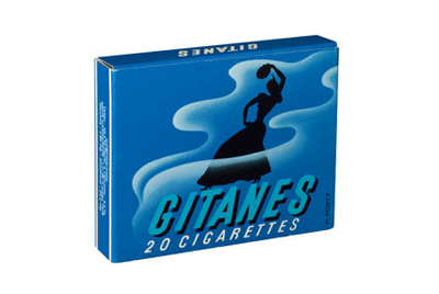 “Gipsy Woman” in French is  “Gitane”. Gitanes is a famous brand of French cigarettes that had a beautiful art deco illustration of a dancing gipsy woman, and I think still has.