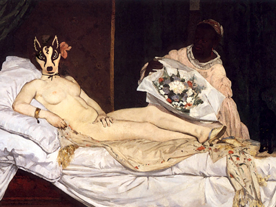 The famous Olympia by Édouard Manet (1832 – 1883). Very suitable for Billie as it does depict a prostitute, and was extremely shocking to audiences of its day.