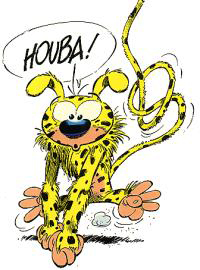 Marsupilami, the extremely popular French BD character created by André Franquin.