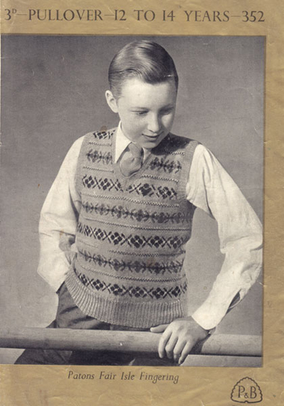 In this scene, the young LeBrock is wearing a Fair Isle pullover, a style of clothing very popular in Britain from the 1920s – late 1950s