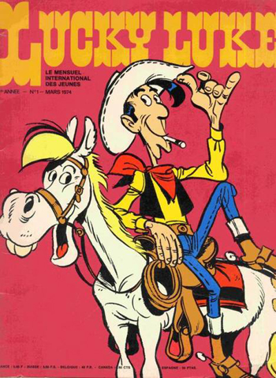 Chance Lucas (“Chance” Fr. “Luck”) is a homage to the extremely popular BD character Lucky Luke. Created by Belgian cartoonist Morris in 1946, he’s a gunslinger who can draw and shoot “faster than his shadow”, referred to here. He was constantly drawn with a hand-rolled cigarette in his mouth up until 1983, when Morris changed it to a wisp of straw.