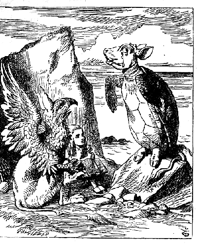 The character of Nicholas Gryphon is visually a cross between John Tenniel’s grypon from Alice’s Adventures in Wonderland...