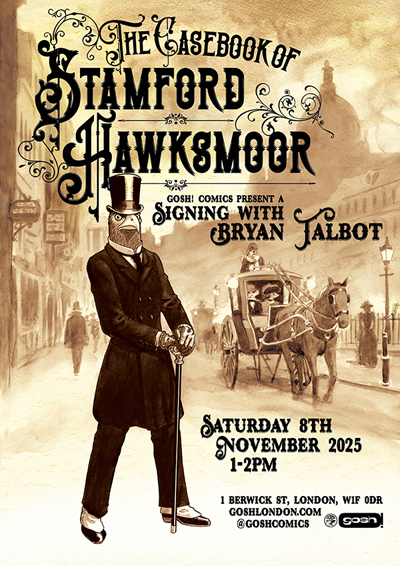 The front cover of the Casebook of Stamford Hawksmoor by Bryan Talbot