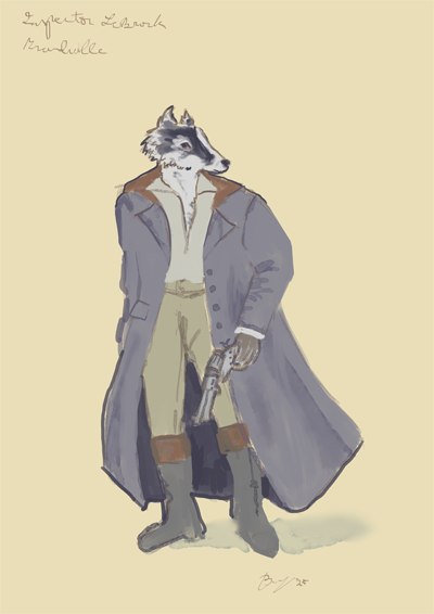 LeBrock in the style of Mr Darcy, all windswept and handsome!