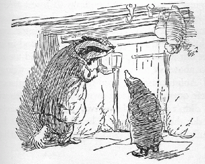 Badger in Wind in the Willows