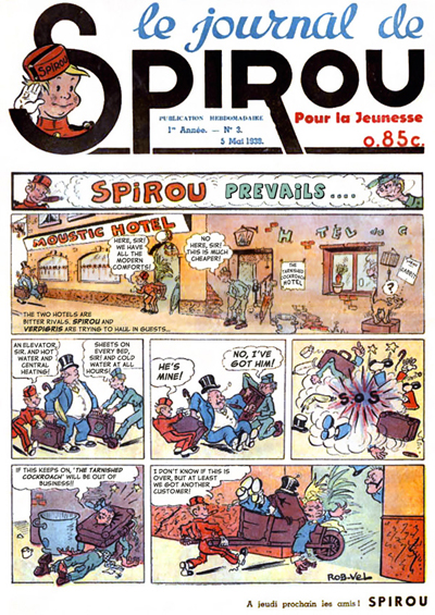 Spirou created by Robert Velmer in 1938